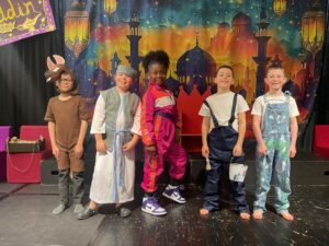 Cast of Aladdin at Wilmslow Prep