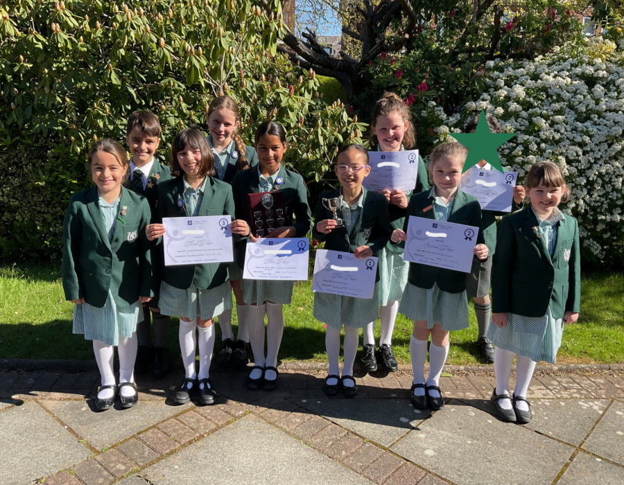 Pupils with Alderley Edge Festival certificates